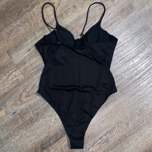 Black One Piece Swim Suit - Picture 2 of 3
